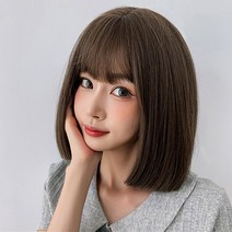 비투리빙 일자컷 단발머리 통가발(올리브브라운) 여자 중단발, 상세 참조, 상세 참조
