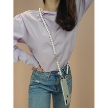 진주 핸드폰 스트랩줄 크로스 스트랩 핸드폰줄 아이폰 샹달 목걸이 케이스 진주가방끈