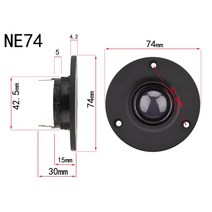Hifidiy 라이브 2.5 3 4.5 인치 트위터 스피커 유닛 네오디뮴 강한 자석 실크 멤브레인 6ohm 30w atreble 확성기 ne66707480, 1 조각, ne74
