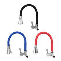 가로코브라단수컬러자바라수도꼭지 LA1+L8O 컬러 S1D6F4D, 컬러단수가로(블루)