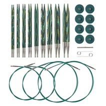 Knit Picks 스퀘어 우드 뜨개바늘 세트 포스퀘어, Caspian