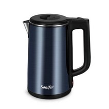 주방용 가전 Sonifer 1.8L 전기 주전자 스테인레스 스틸 주방 스마트 휘슬 사모바르 차 보온병 선물 SF2077, 02 Kettle-Blue_01 EU