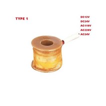 배송 2개전기 구리 코일 DC12V 물 솔레노이드 밸브 2W025-06 또는 2W025-08 DC24VAC11-0V AC220V, TYPE 1_AC220V