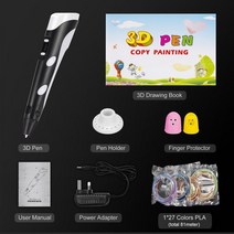3d프린터펜 3d프린터필라멘트 2022 새로운 3d 펜 sma 2plus 27 색 전문, 블랙 애드 81 프라, 나는 플러그