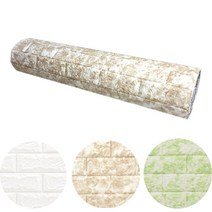 인터바겐 인테리어 압축 접착식 단열 폼블럭 벽돌 시트지 블럭형 롤형, 롤형 화이트