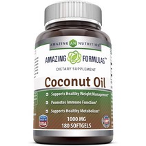 어메이징뉴트리션 포뮬러 코코넛 오일 1000mg 소프트젤, 180개입, 1개