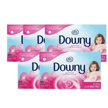 다우니 패브릭 소프트너 건조기시트 80ct Downy Fabric Softener Dryer Sheets April Fresh, 5팩