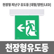 소방아재 리더스테크 천장형 피난구 유도등 대형 양면