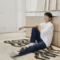 슬림 일자 워싱진블루 청바지