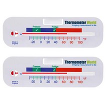 Twin Pack Refrigerator Thermometer For Fridge Freezer Chiller Cooler Temperature Gauge, 1