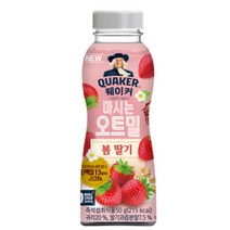 칠성 쉐이크 아침 식사 대용 퀘이커 마시는 오트밀 오트 & 봄딸기 건강식 간편식 식단조절 선식 50G 20개, 12세트