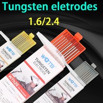 용접봉 롯드 WQTB 텅스텐 전극 1.6MM/2.4MM tig 용접봉 5 + 개 150mm 혼합 크기 패키지 10 피스/묶음, 02 175_01 WTh20-Red