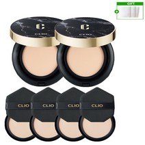[NEW CLIO] 블랙마블 클리오 더블 커버킬 마그넷 팩트 에어 +순면화장솜3P, 21호  본품2+리필4+사은품, 참조
