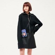 [육심원] 패브릭폰크로스월렛 블루루나