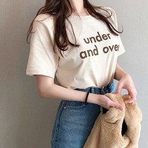 파인드미 면티 티셔츠 옷쇼핑몰 프린팅반팔 여름패션 봄이너 라운드넥 룩 1WABE8C8