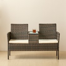 니스커플체어 카페 야외 라탄 커플의자