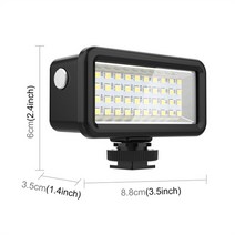 호환 가능 스냅지 3단삼각대 Strbea 미니 사진 조명 USB 충전식 40m 방수 수중 LED 다이빙 캐논 SLR 카메, 02 Grey