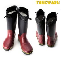 TK-B285 강철심 사냥장화 낚시장화 검정+자주 245~290mm 바다 갯바위 산악용 장화 태광, TK-B285 (255mm), 검정+자주색