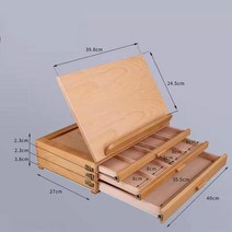 휴대용이젤 미니이젤 접이식 거치대 그림용 휴대용 이젤 다기능 오일 페인트 상자 너도밤나무 나무 그림 테이블 스탠드 아트 페인팅 용품, 4.As Picture