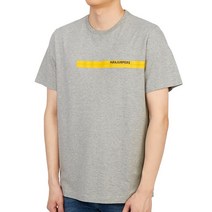 파라점퍼스 [파라점퍼스] 테이프 PMTEEIT01 SILVER MELANGE 남자 반팔티셔츠 레귤러핏