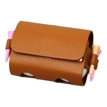 여성 골프 파우치 남자골프파우치 실용적인 휴대용 포켓 공 홀더 가방 남성용 2 개 4 성인용, [04] 브라운