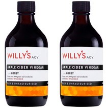 윌리스 유기농 애플 호환용 사이다 비네거 허니 꿀 사과 식초 500ml 2팩 APPLE Cider Vinegar