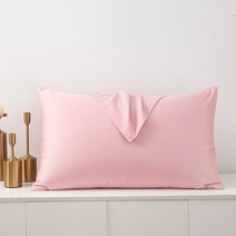 조선호텔베개 마이크로화이바 60 이집트 면화 베개 케이스 홈 호텔 커버 40x60 50x75베개, Pink+40x70cm 2pcs