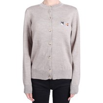 MAISON KITSUNE 메종키츠네 23SS 여성 더블 폭스헤드 울 가디건 베이지 GW00544KT1036 H250