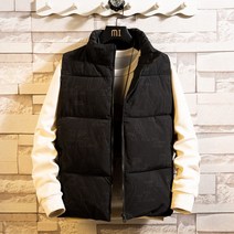 야광반사조끼남가을겨울도톰패딩코튼조끼코트화이트월장단4MJ39-P38