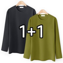 [1+1] 남녀공용 버블엠보 긴팔티 (MDLT647LW)