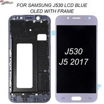 나인틴 삼성 갤럭시 J530 Lcd J5 프로 터치 스크린 패널 디지타이저 어셈블리 4.8 인치 OLED 2017 디스플레이, [10] OLED L- Blue W Frame