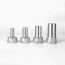 구리스니플 8mm 10mm 12mm 15mm 16mm 19mm 20mm 25mm 32mm 호스 미늘 x 12 34quot 1인용 bsp 암나사 304 스테인레스 스틸 니플 피팅, 1