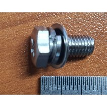 [볼트] 셈스볼트 육각+자홈 와셔2장 M5 L12 스테인레스스틸 STS304 100개