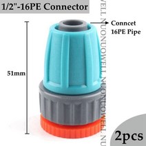 정원 용품 2pcs 16mm LDPE 파이프 피팅 가든 워터 커넥터 호스 잠금 너트 조인트 마이크로 관개 시스템 키트 튜브, [01]  16mm PE, [02] 1l2in-16PE