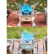 스토브 싱글 버너 화이트 소형 캠핑용품 스탠드, 한정밀크그린+대형알파인가스탱크x2