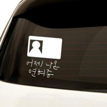 아트박스/원에이엠 1AM 자동차스티커 심플 어제나온면허, 심플_어제나온면허:파랑