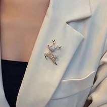 일호장신구 달리는 사슴 브로치 [금도금] 국내배송