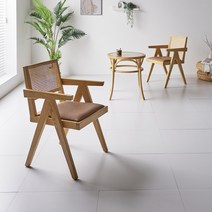 CEW-359 느릅나무 원목 암체어, 오크