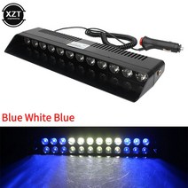 차량용 스트로브 점멸등 램프 12LED 빨간색 경찰 비상, 10 J