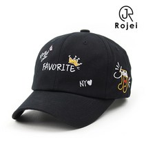 로제이 남여공용 패브 볼캡 야구모자 RCN112 BL