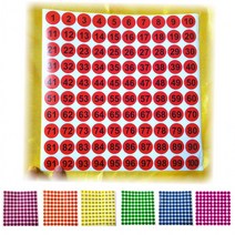 제이제이 7종 100넘버링 스티커 3466B 100pcs 1매 번호스티커 다꾸, 3466B-5 오렌지100p