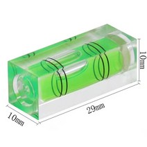 수평계 레벨기 2pcs 29x10x10mm 스퀘어 레벨 그린 땡기 레벨 스피릿 레벨 세트 수평 정밀 스피릿 버블 경사계 측정 키트, 녹색 0011