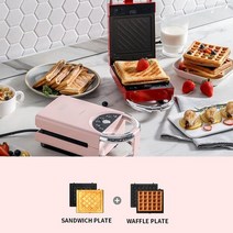 토스터 트스트 빵굽는 기계 650w 전기 샌드위치 메이커 타이밍 멀티 베이커 베이킹 와플 아침 식사 타코야키 샌드위치 토스타파네 토스타도라, 빨간색