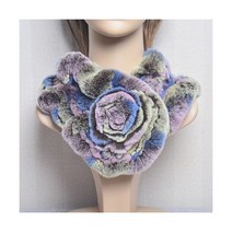 토끼 목도리 머플러 밍크 퍼목도리 여성 여자 겨울 Real Rex Rabbit 모피 스카프 여자용 Collar Neck Warmer Shrugs 니트 Neckerchief