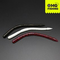 오마이갓피싱 신세계 5인치 바우웜 소프트베이트 스트레이트 웜 배스 웜 루어낚시 국내생산, SSG5-5