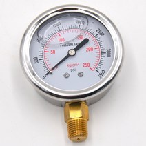 1/4 NPT 자동차 오일 압력 게이지 계기 유압 미터 0-3500 PSI