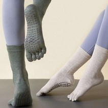 필라테스요가양말 요가 필라테스 실내운동 미끄럼 방지 발가락 양말_[230204EA], 카키