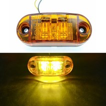 LED 사이드 마커 조명 10V 30V 경고 테일 라이트 차량용 외부 트레일러 트럭 옐로우 오렌지 화이트 레드 1 개, [03] yellow