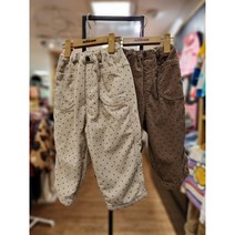 밀리밤 [동아쇼핑점] 요즘대세코듀로이/따뜻한바지/멋쟁이바지/활동하기편한/도트무늬포인트/활용하기좋은/신축성좋은바지/ 도트 코듀로이 겹바지