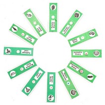 카메라 현미경 부품 12/48 개/대 준비 현미경 슬라이드 표본 동물 곤충 꽃 샘플, 04 Green, 04 Green